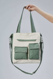 Zoozie Bags Bolsa Tote de Lona Verde